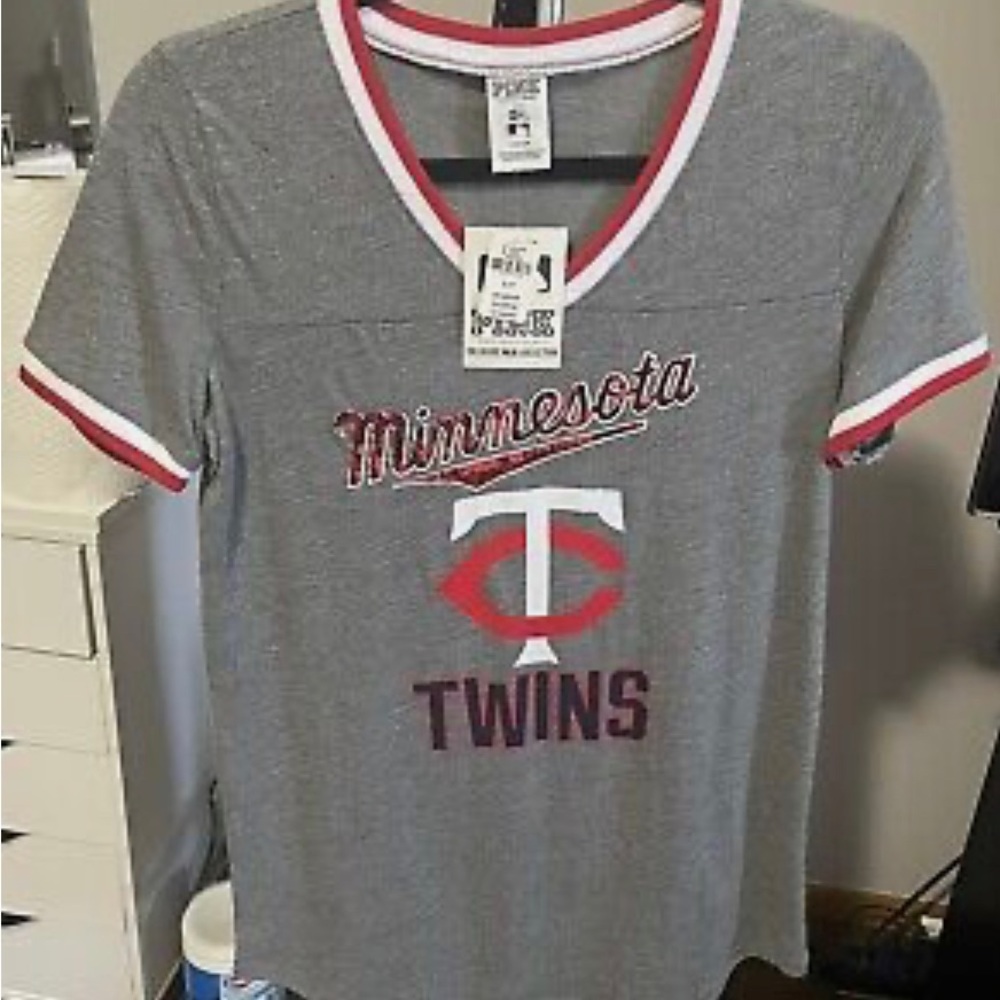 PINK Victoria's Secret Minnesota Twins MLB Baseball Tee T-Shirt Sz Large